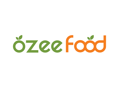 ozee food art brand design flat food logo ozee typography vector