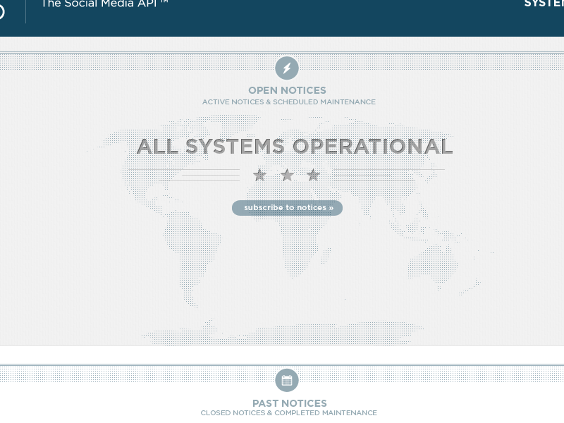 Status Dashboard - Operational all systems go dashboard
