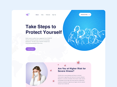 Covid - 19 Awareness website 2020 2020 trends concept corona covid 19 covid19 design illustration landingpage vector virus website