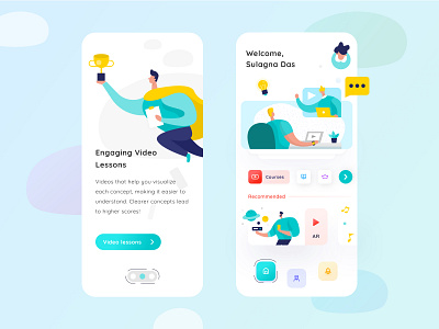 Education App 2020 trends app app design clean design design educationapp interaction interactive video kids learning learning. online study redesign social app student app ui uiux video videoapp virtual app.