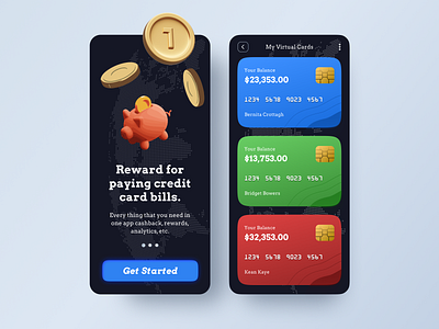 Virtual Card App UI 🤑