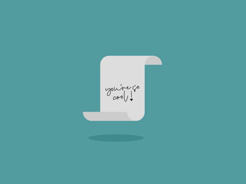 You're so cool, you're so cool, you're so cool gif cool love note scroll love valentines day true romance youre so cool motion graphics after effects
