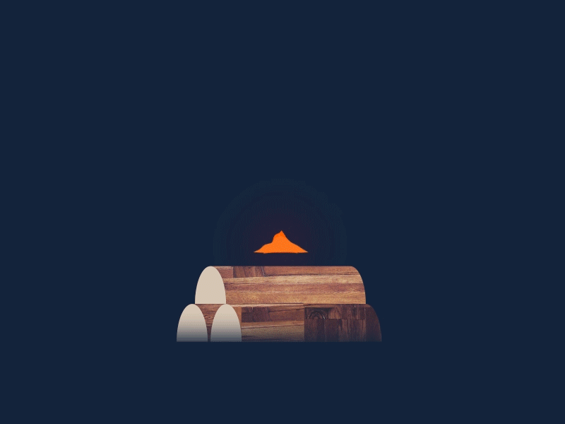Camp Fire after effects blue camp camp fire camping experiment fire flame log loop loop animation motion graphics new orange texture triangle wood wood burning