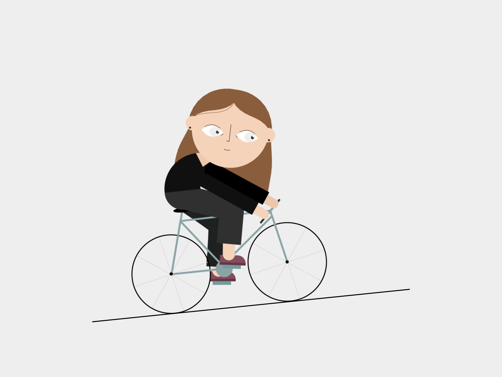 Riding after effects animation animation 2d bike characteranimation characterdesign cycle cycling design girl illustration loop motion graphics new repeat vector