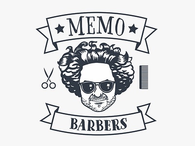 Barber Shop Logo (in progress) 2d logo barber character art character design logo logo 2d vector logo vector logomark design