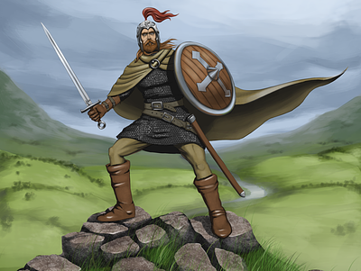 Derfel Cadarn character characterdesign concept illustration illustration art knight medievel warlord chronicles