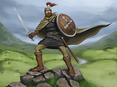 Derfel Cadarn character characterdesign concept illustration illustration art knight medievel warlord chronicles