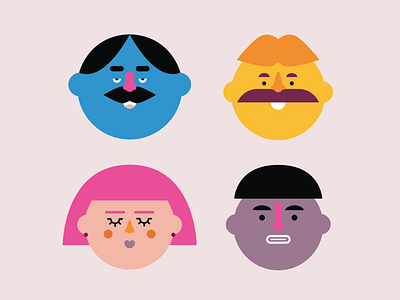 faces face faces flat design flat illustration illustration