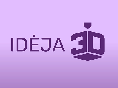 Idėja 3D logo for 3D printing company by Laura Valauskaitė on Dribbble