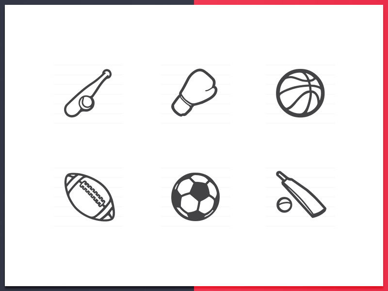 Sports Icons rugby basebal boxing basketball cricket football sports sport icons icon