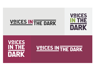 Voices in the Dark Podcast logo branding logo