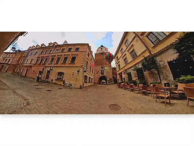 Lublin, Poland - Panoramic bumper bumper tourism travel video