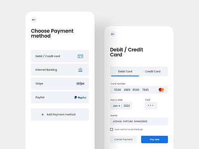 Credit card design app appdesign credit card design minimal payment paypal ui uidesign uiux ux