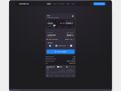 Crypto swapping. blockchain crypto cryptocurrency dapps darkmode dashboard design nft ui uidesign uiux ux website