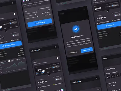 Swapping Mobile (Dark mode) app blockchain crypto dapps dashboard illustration minimal mobile swap ui uidesign ux uxdesign