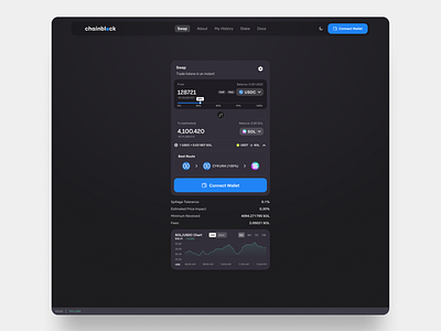 Crypto swapping bitcoin blockchain clean crypto dapps darkmode dashboard design dex minimal nft swap ui uidesign uiux ux