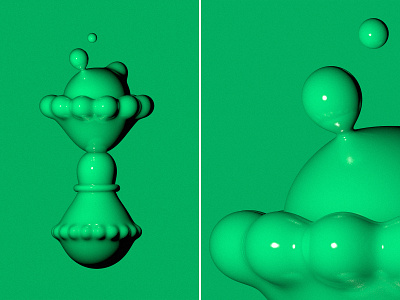 Green shape 3d 3d art 3d illustration c4d42 cinema 4d cinema4d green illustration metaball sculpture