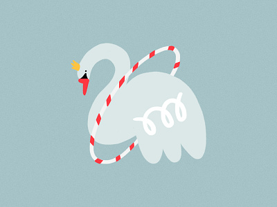 Swan character circle circus illustration love princess simple stickers stripes swan