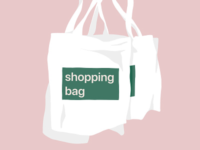 Simple two bags illustration minimal minimalism pure shopping shopping bag simple