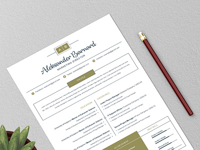 Resume a4 clean creative cv elegant elegant resume illustration minimalist modern modern resume professional professional resume resume resume clean