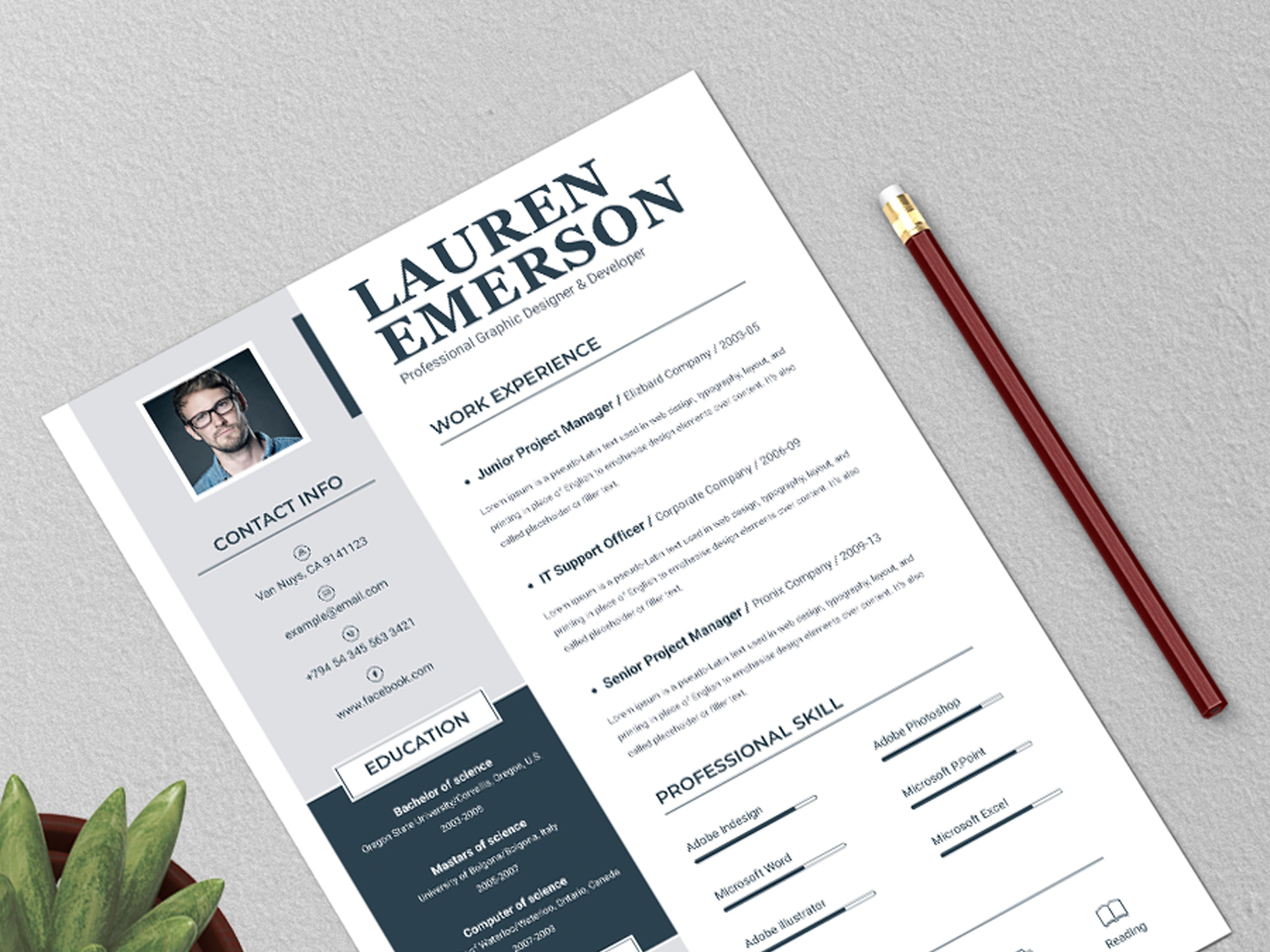 Resume by ResumeDeviser on Dribbble