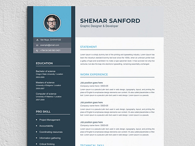 Resume by ResumeDeviser on Dribbble