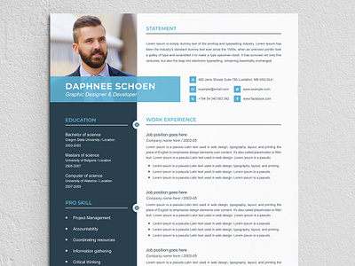 Resume / CV a4 clean resume cv cv clean cv doc cv elegant cv template elegant elegant resume indesign infographic modern modern resume professional professional resume resume resume clean resume creative resume cv resume template