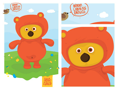 Bear illustration 1.0 a bear colours fun illustration