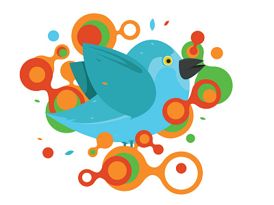 C013 // TWT bird fun illustration twitter work
