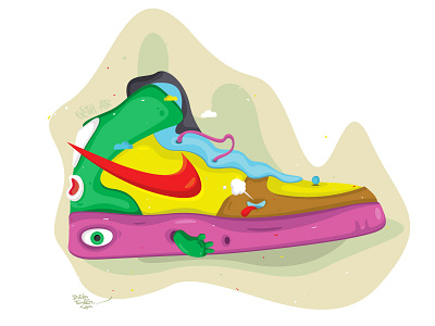 Fresh air. colors fun illustration nike vectors