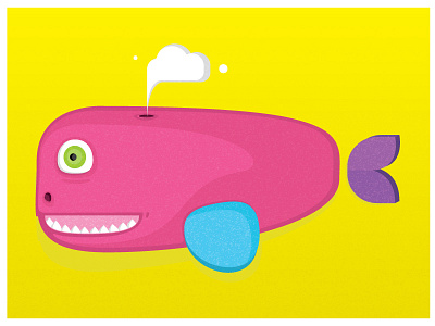 Whale. fun illustration vectors