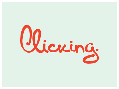 Clking. typography