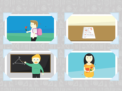 Illustrations for "Back to School" campaign video / MX 1