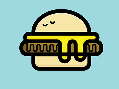 Burger design fun illustration