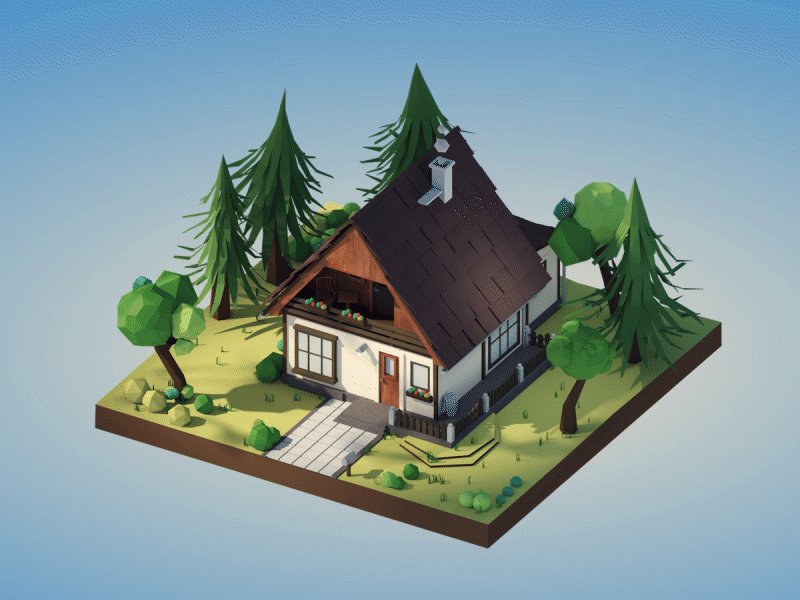 House Transition 3d game art game asset illustration