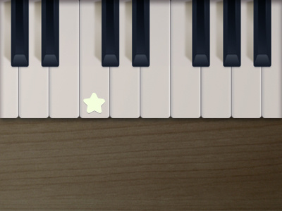 piano glow in the dark keys piano star