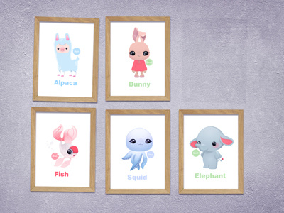 frame test alphabet animal frames