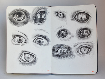 Eyes drawing eyes study