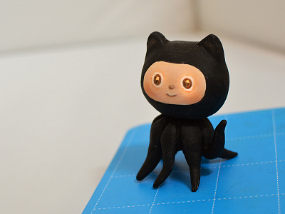 Octocat acryl paperclay pastel