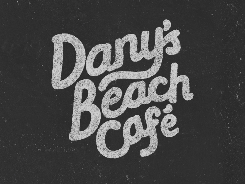 Dany's beach café hand lettering café