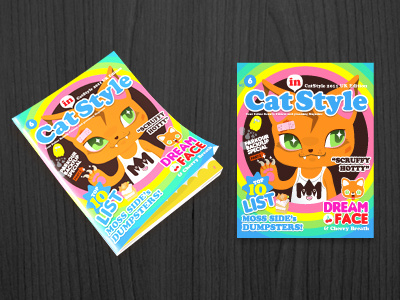 cat magazine cat illustration magazine vector