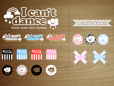 I can't dance badges logos stickers