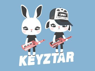 Keyztar bunny keytar keyztar vector