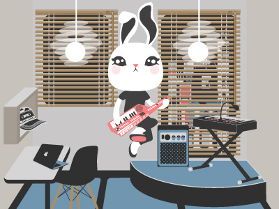 Bunnys apartment bunny keytar keyztar macair microsampler