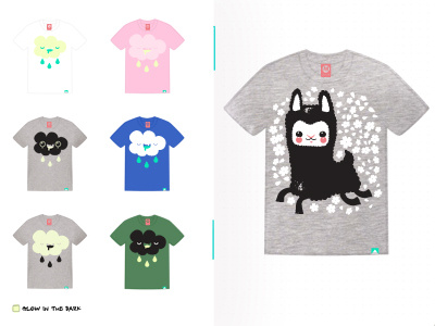 Cloud tees alpaca cloud glow in the dark