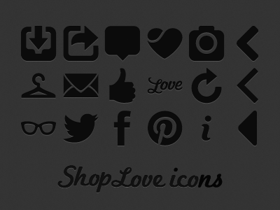 Icon set for shoplove icon set shoplove