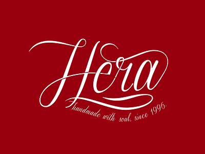 Hera Handmade artsy classy clean curly flat handmade logo mark script stylish vector