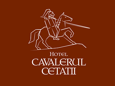 Hotel Cavalerul Cetatii branding horse knight logo logotype mark riding