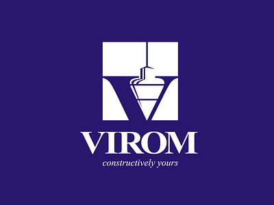 Virom identity logo logotype mark monogram negative plummet symbol v letter