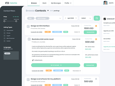 Freelancer Platform UI